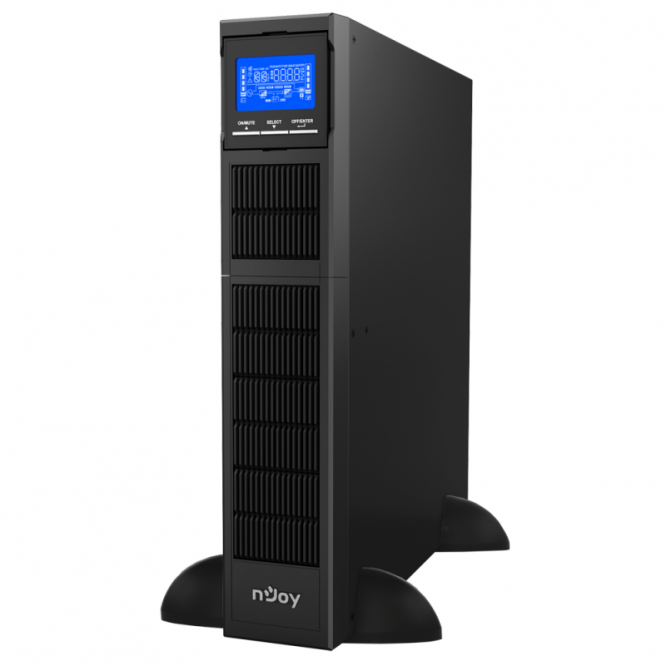 UPS Njoy Balder 1000 Online, Tower/rack, 1000 W, fara AVR, IEC x 8, display LCD, back-up 11 – 20 min.  Putere (VA): 1000